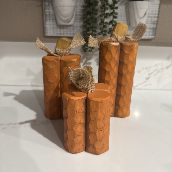 Pumpkin Fall Decor - 3 Piece Set - Picture 1 of 4